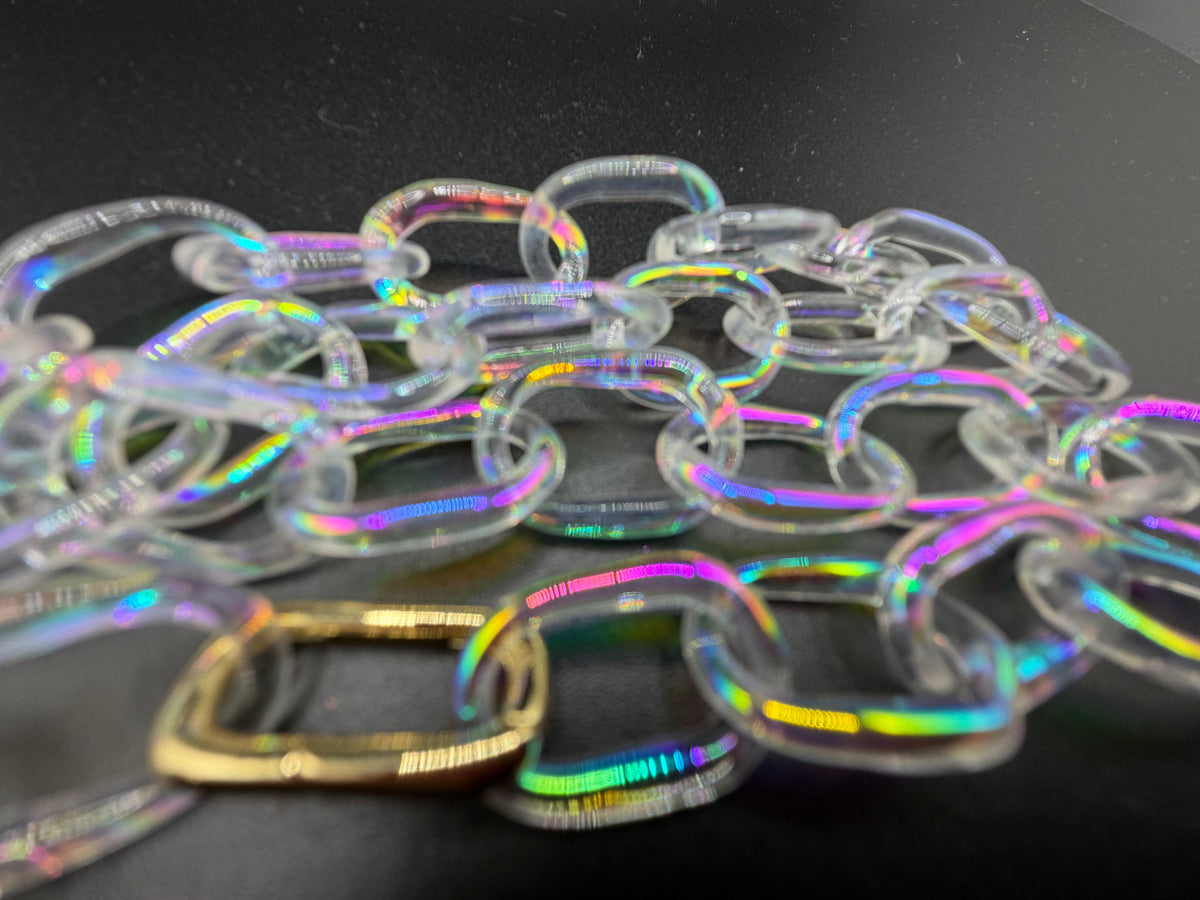 Dichro-Coated Clear Micro Chain