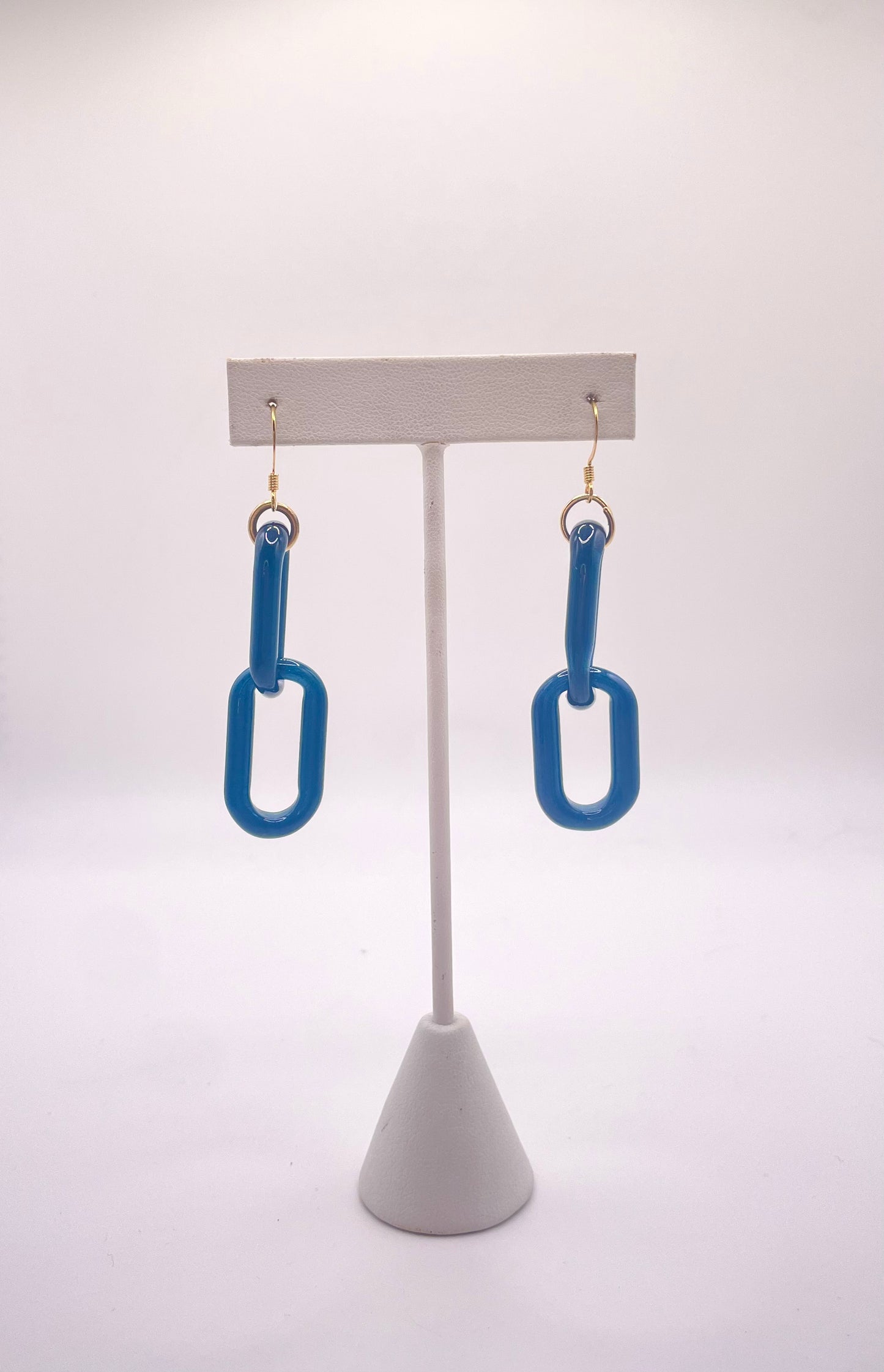 Space Cadet Glass Chain Earrings