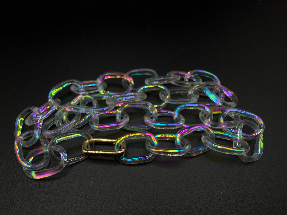Dichro-Coated Clear Micro Chain