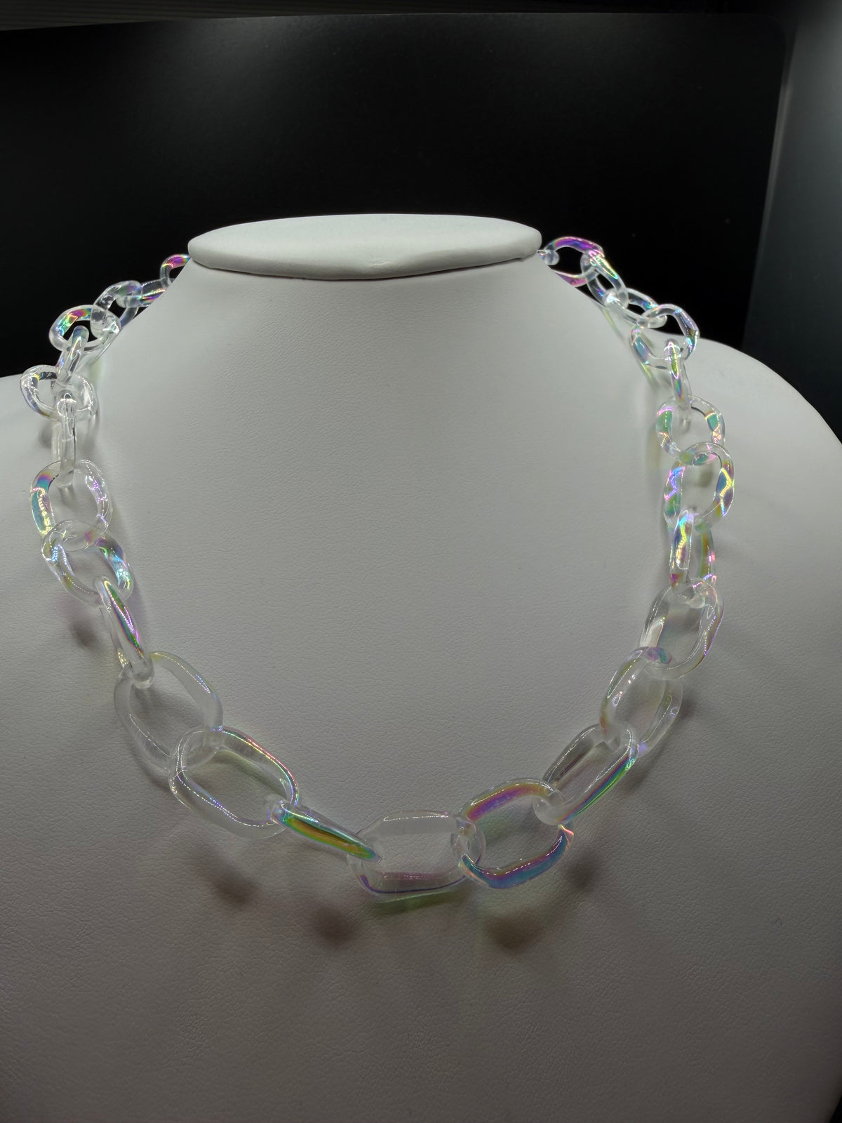 Dichro-Coated Clear Micro Chain