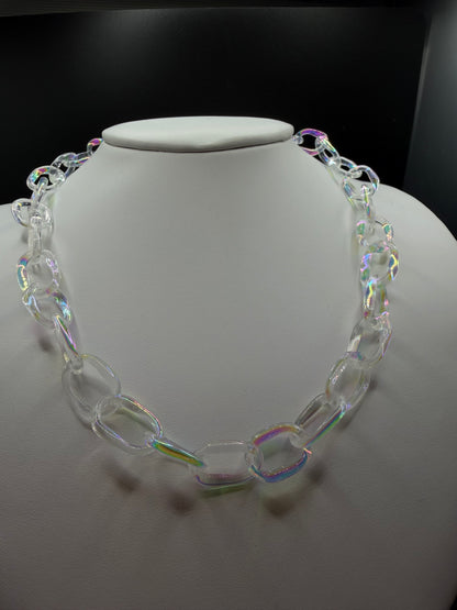 Dichro-Coated Clear Micro Chain