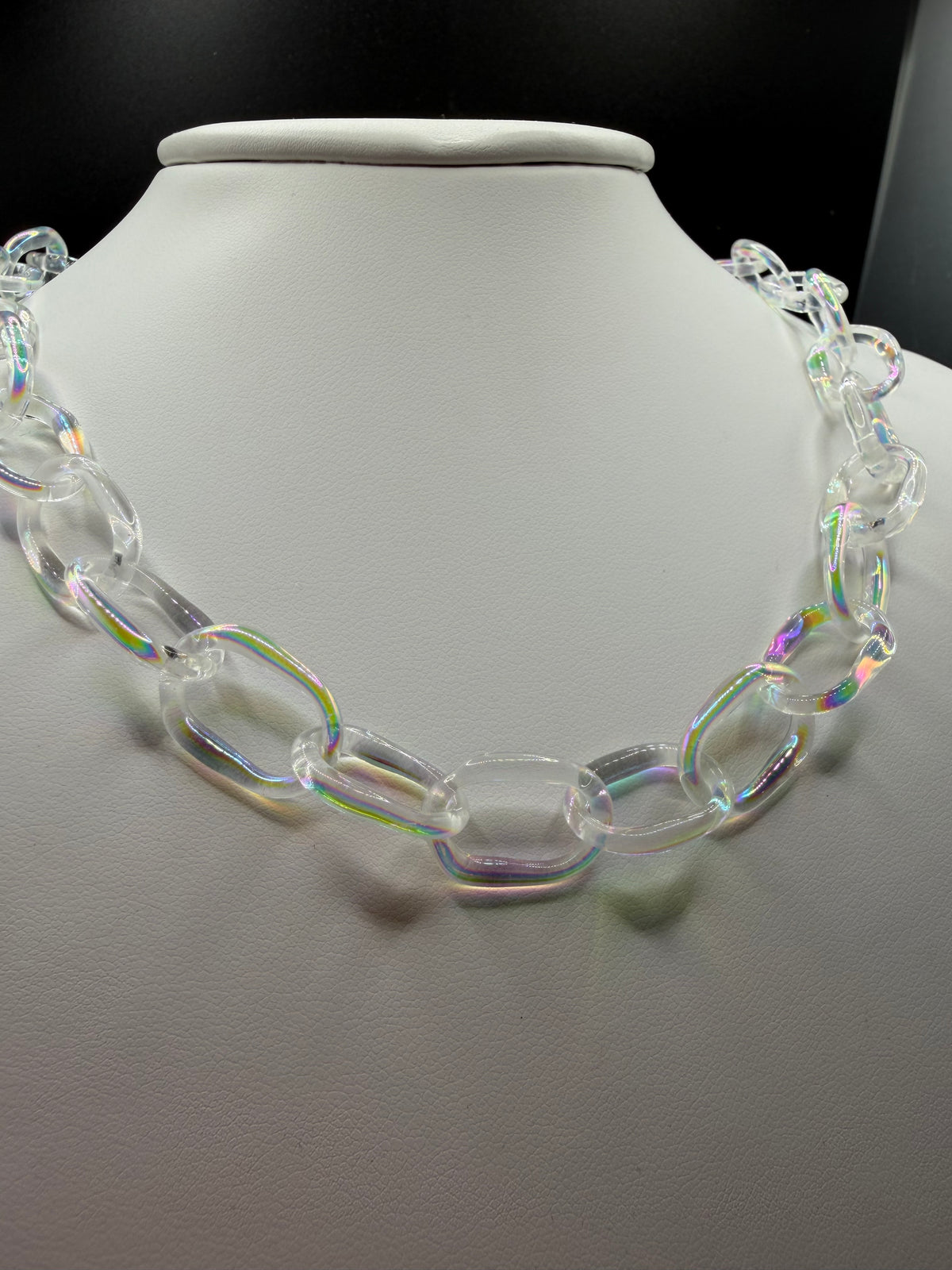 Dichro-Coated Clear Micro Chain