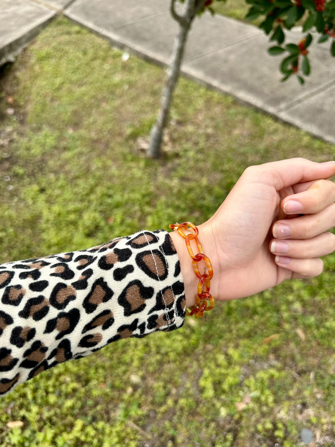 Wild Honey Glass Chain Bracelet