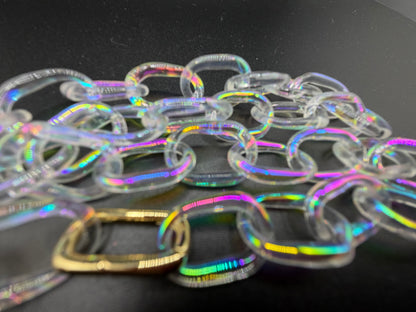 Dichro-Coated Clear Micro Chain
