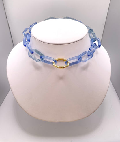 Sky Blue Glass Chain