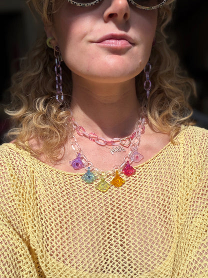 Rainbow Evil Eye Chain