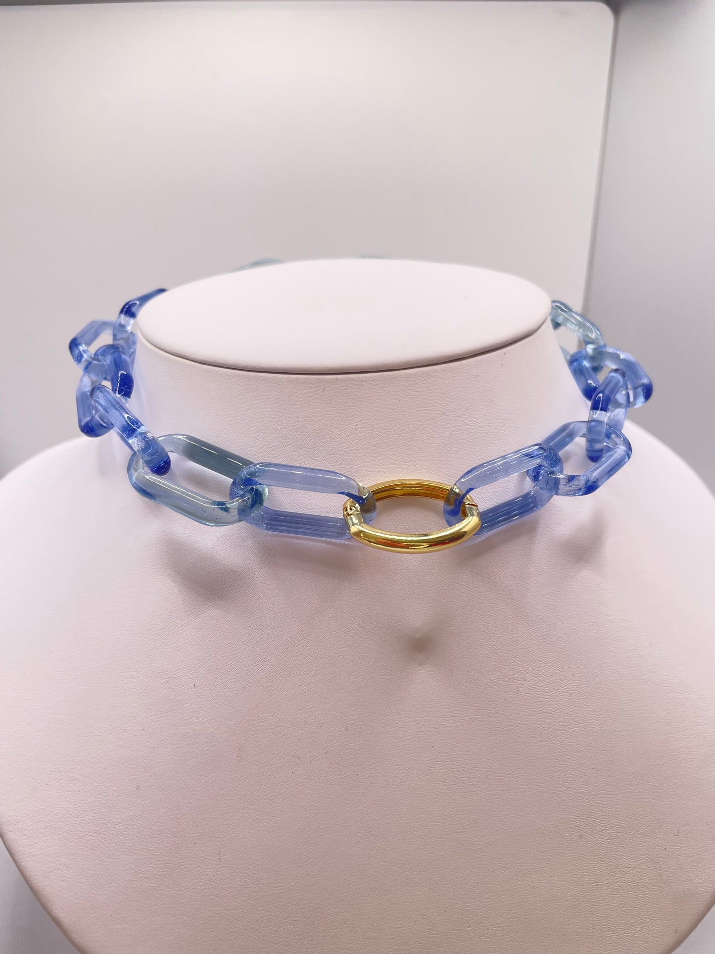 Sky Blue Glass Chain