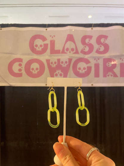 Slime Glass Chain Earrings