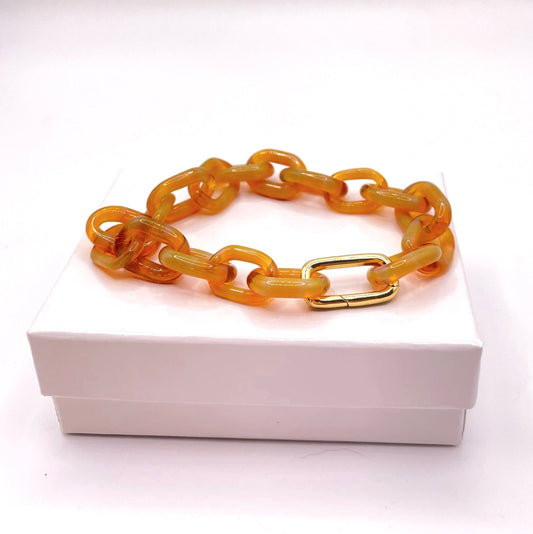 Wild Honey Glass Chain Bracelet