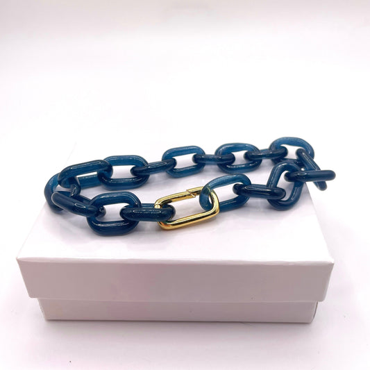 Space Cadet Glass Chain Bracelet